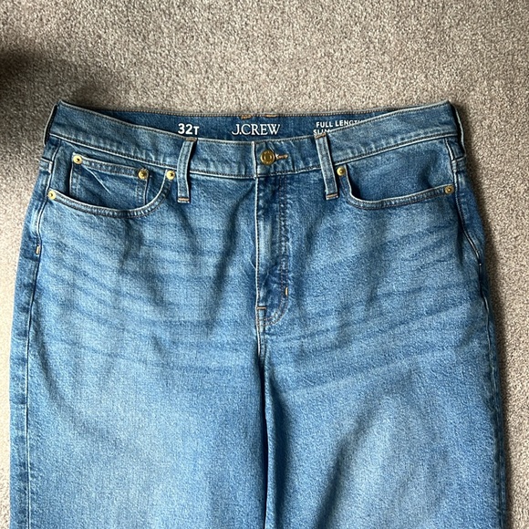 J.CREW Tall 32 Slim Wide Leg Jeans in Lakeshore Wash - Picture 5 of 9